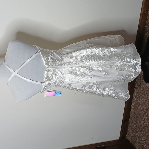 BCX  white floral lace dress size 3 - Picture 7 of 15